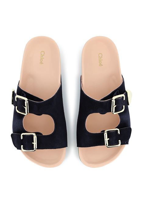 Sandali slides in suede CHLOE' KIDS | C20513859